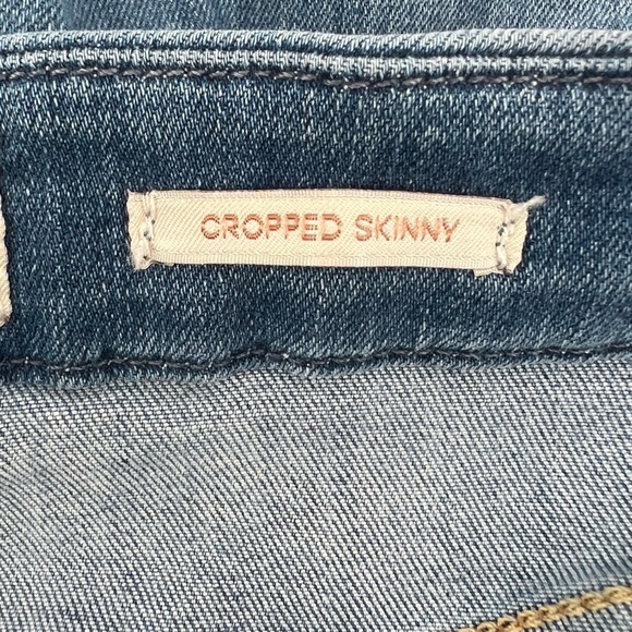 JEN7 By 7 For All Mankind Cropped Skinny Raw Hem Jeans Size 10 Women's - Picture 4 of 7